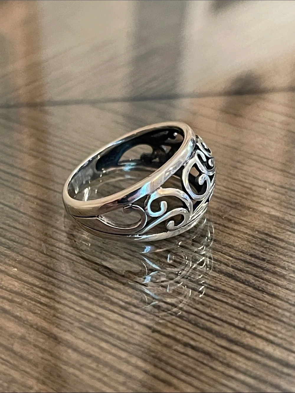 Premier Designs “Cellini” Sterling Silver Filigree Ring Approx Size 8